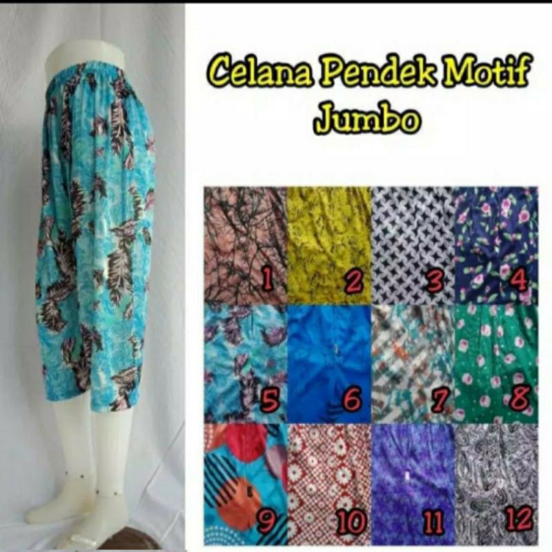 celana los motif pendek jumbo / celamis los motif pendek jumbo /celamis los pendek jumbo