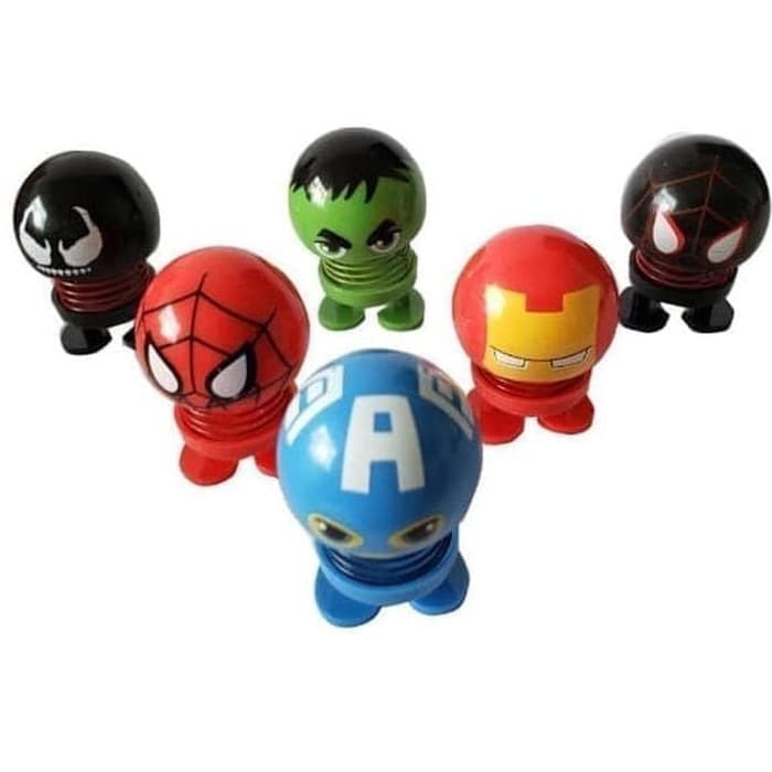 VOM Marvel Avenger Pajangan Mobil Smile - Car Dashboard Spring Doll 0612