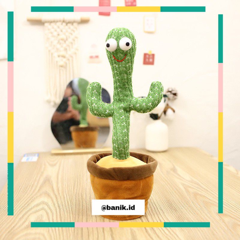 Boneka Kaktus Goyang Bicara Joget Mainan ORIGINAL Model Menari dan Menirukan suara