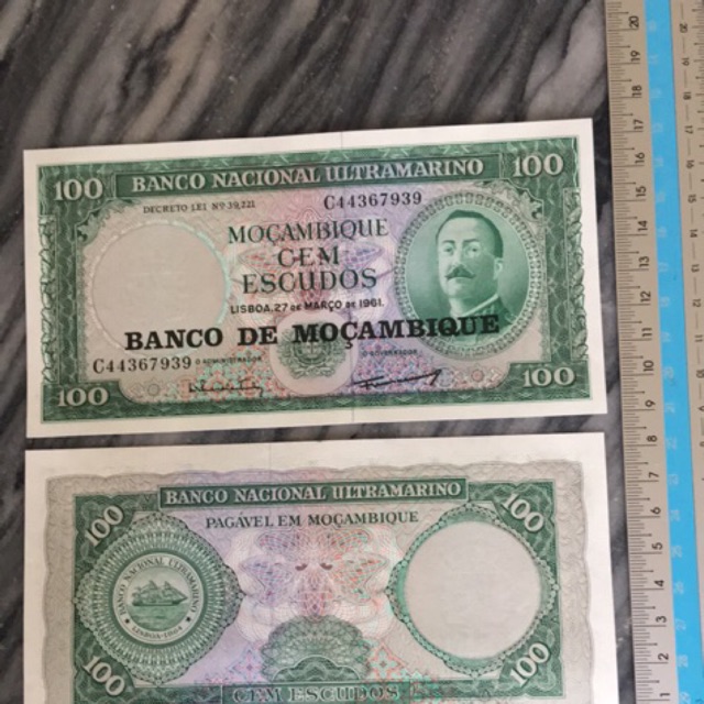 

SKL 001 Mocambique Uang kertas 100 escudos