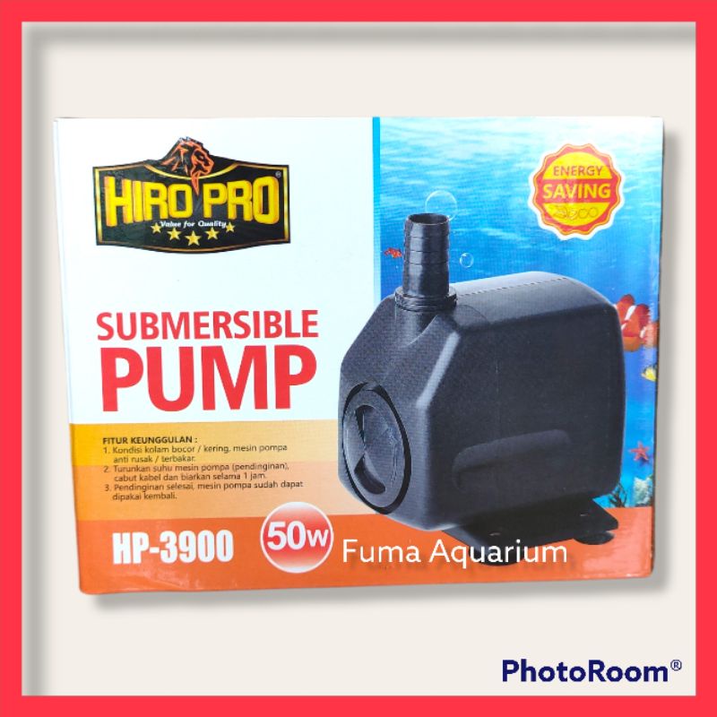 Hiro Pro 3900 HP 3900 Pompa Filter Air Kolam Aquarium Low Watt Submersible Pump Power Head