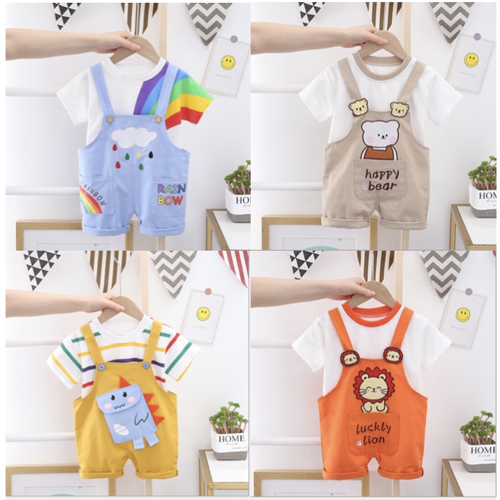 babyfit R- SUPER OVERALL baju kodok celana pendek anak unisex clothes import