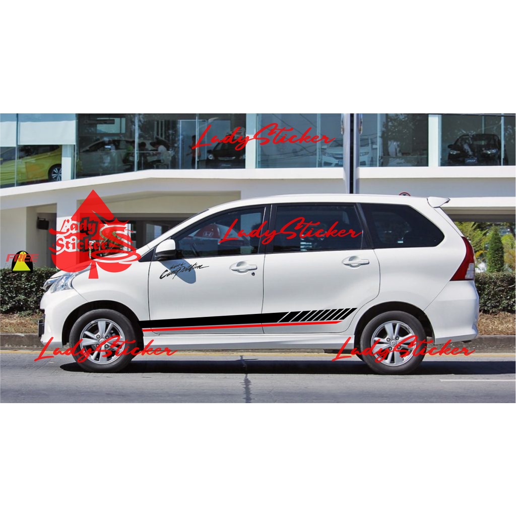 CUTTING STICKER AVANZA STIKER MOBIL TOYOTA AVANZA VELOZ SIGRA CALYA XENIA STRIPE BODY SAMPING
