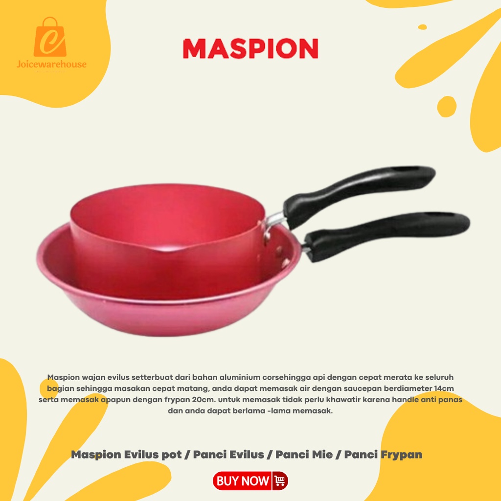 Maspion Evilus pot / Panci Evilus / Panci Mie / Panci Frypan