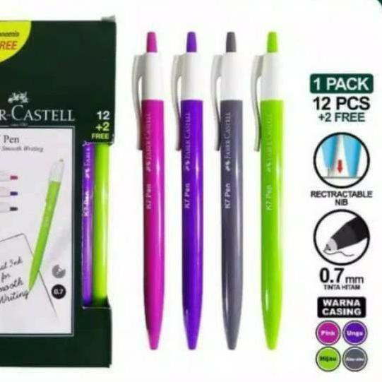 

☆ Pulpen Faber Castell K7 Cetek (BELI 1 LUSIN FREE 2 PCS) ☁