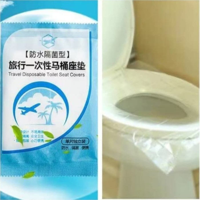 ALAS KLOSET DUDUK PLASTIK TRAVEL TOILET SEAT COVER HIGIENIS BERSIH