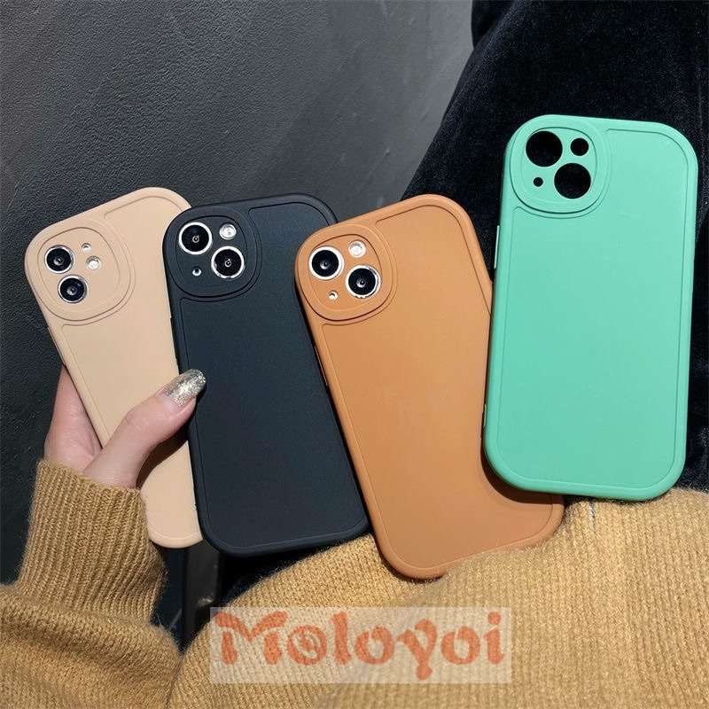 Soft Case Tpu Full Cover Lensa Elips Untuk iPhone XR 7 8 plus 11 13 12 pro max X XS SE 2020