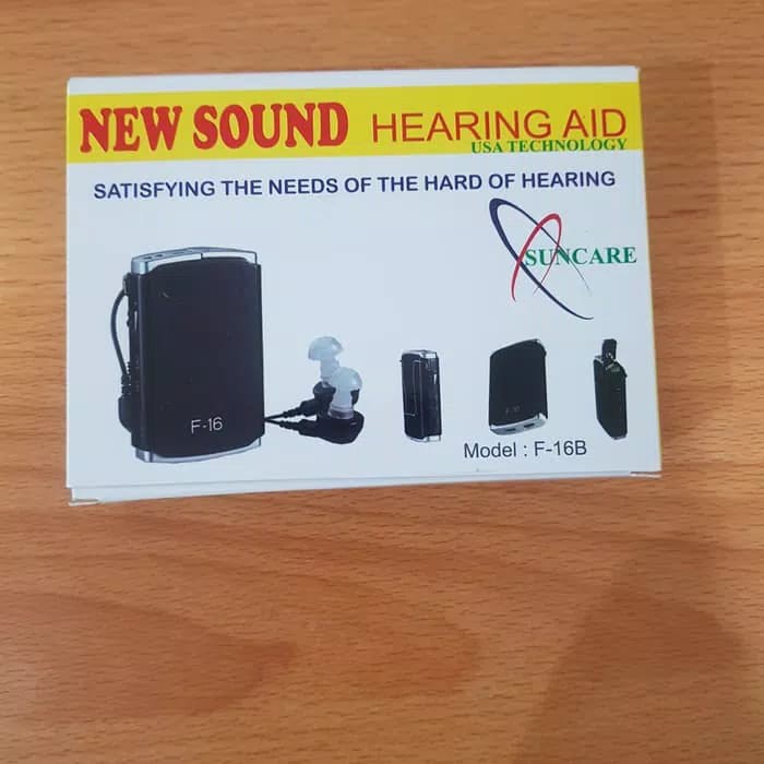 Hearing Aid F-16 Alat Bantu Dengar F16 2 earplug kiri kanan baterai SUNCARE - F16