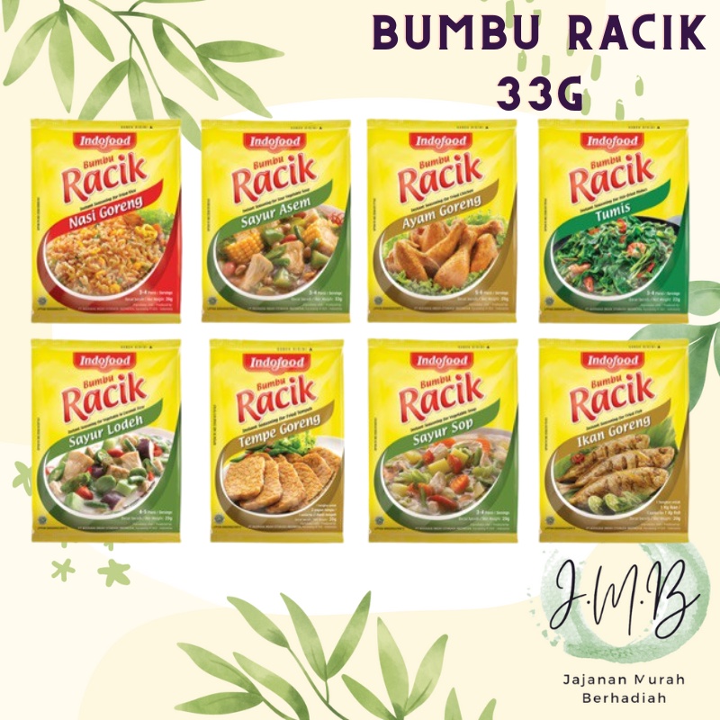 

RACIK JMB - (1 PCS) RACIK INDOFOOD 33Gr Bumbu Penyedap Rasa Serbaguna Nasi Goreng Sop Mie Kuah Goreng Ayam Goreng Sayur Asem