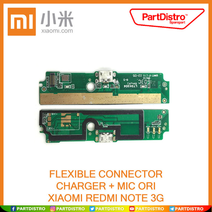 FLEXIBLE CONNECTOR CHARGER + MIC ORI XIAOMI REDMI NOTE 3G