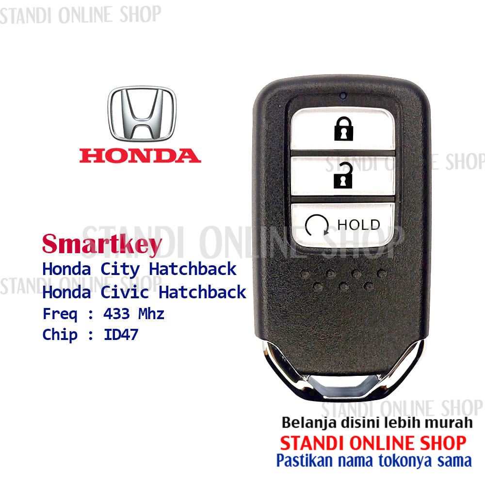 Remote Set Komplit Kunci Smartkey Honda Civic Turbo City Hatchback