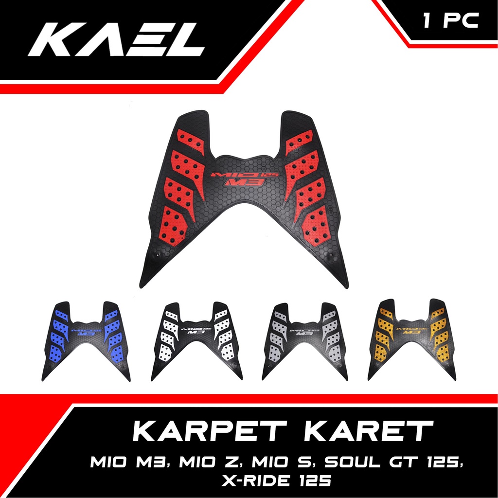 Karpet Yamaha Mio M3-Z-S &amp; Soul GT 125 &amp; X-Ride New Blue Core-Bluecore Karet Keset Pijakan Kaki