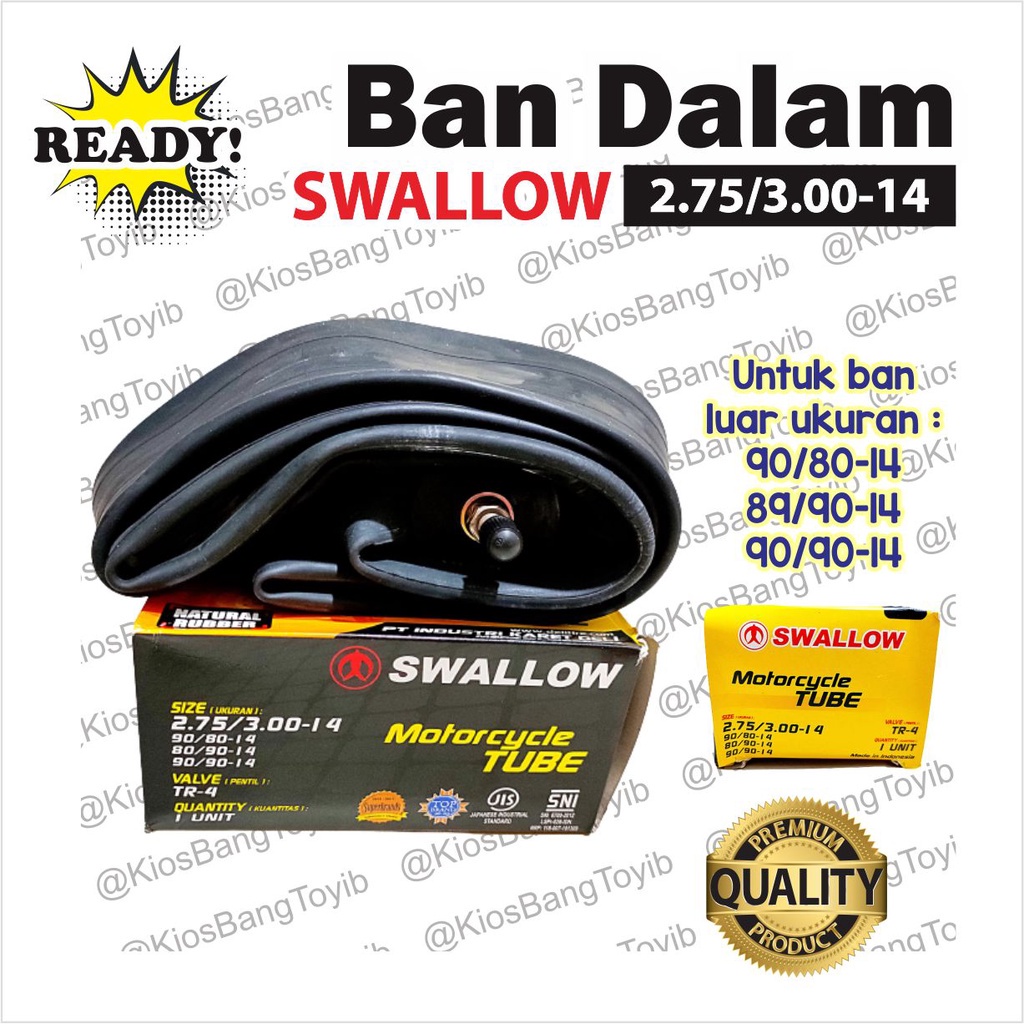 Ban Dalam Swallow Bebek Matic Ring 14 Ring 16 Ring 17