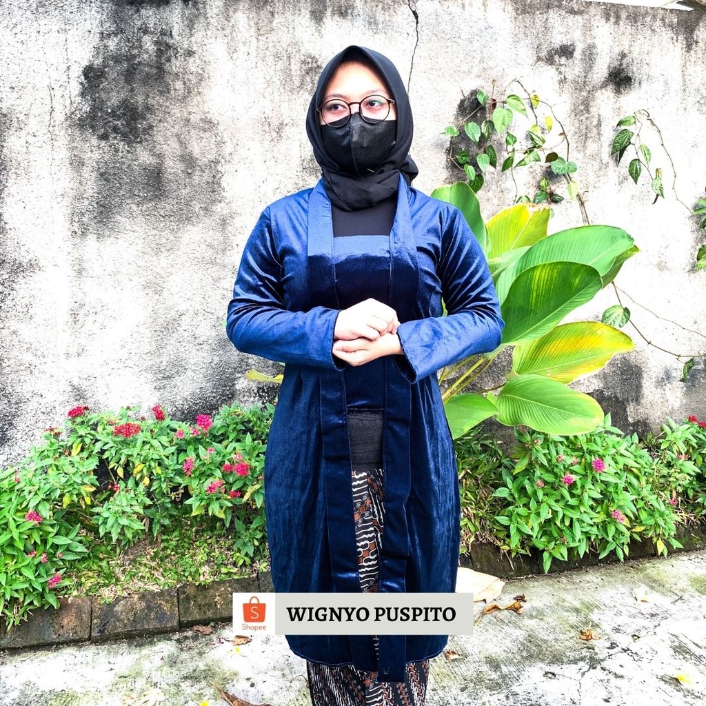 kebaya wanita KEBAYA KUTUBARU BLUDRU POLOS PANJANG