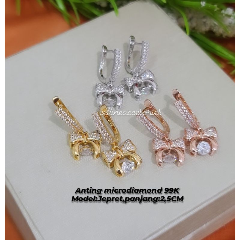 anting microdiamond pita/earring ribbon/anting pita/anting dancing stone | ANTING VR