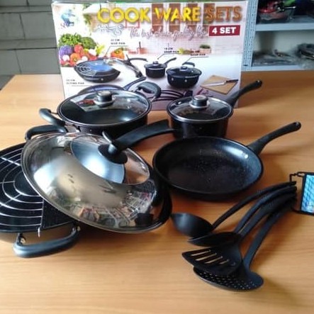 Sinda Cookware Set 13 Pcs / Paket Alat Masak 4 Sutil Spatula