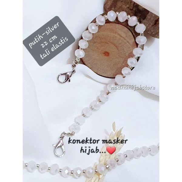 KONEKTOR MASKER - KONEKTOR MASKER HIJAB - KONEKTOR HIJAB - TALI MASKER - PENGAIT MASKER - MASK EXTENDER CEKO CREAM 048