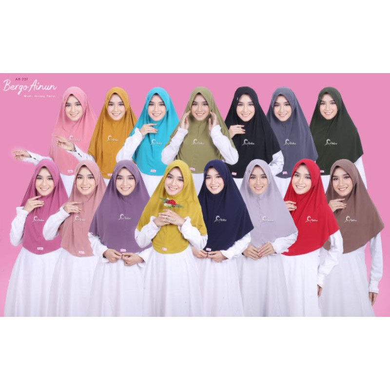 Bergo Ainun Abika / Bergo Abika / Bergo simpel / Bergo Instan /Bergo Terlaris / Bergo Berkualitas