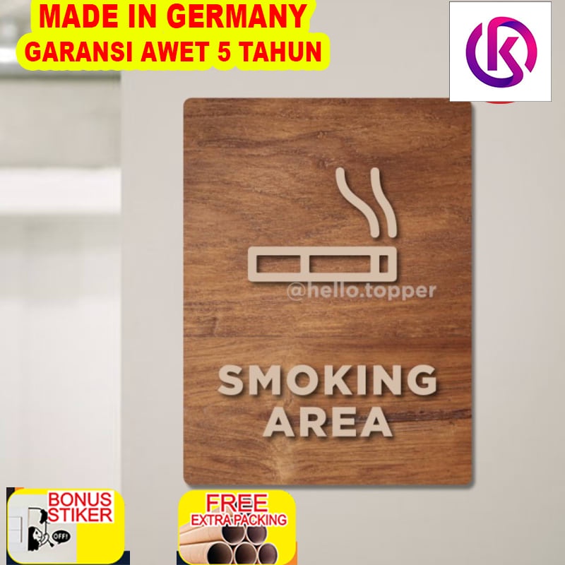 

Promo Smoking Area Sign Kayu| Signage Smoking Area | Papan Kayu