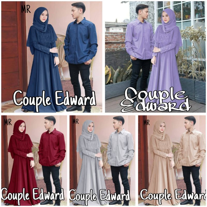 CP EDWARD COUPLE KEMEJA MAXY EDELINE GAMIS DRESS MUTIARA COUPLE EDWARD RA