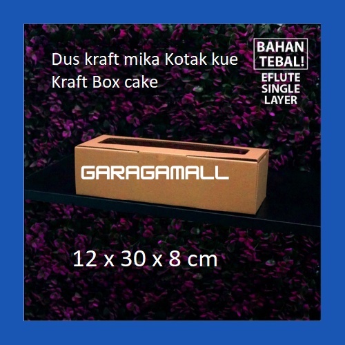 

Box brownies kotak kue cake box gift box kardus hampers dus mika tempat makanan kraft coklat 12x30x8 cm (10 pcs)