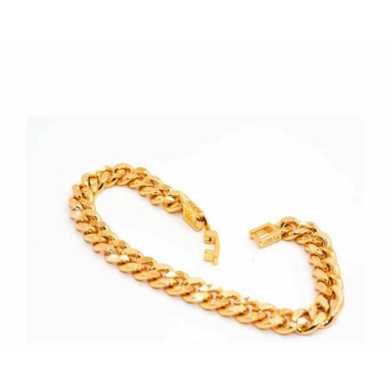 COD Gelang tangan Rantai premium dewasa gold 24 k perhiasan wanita