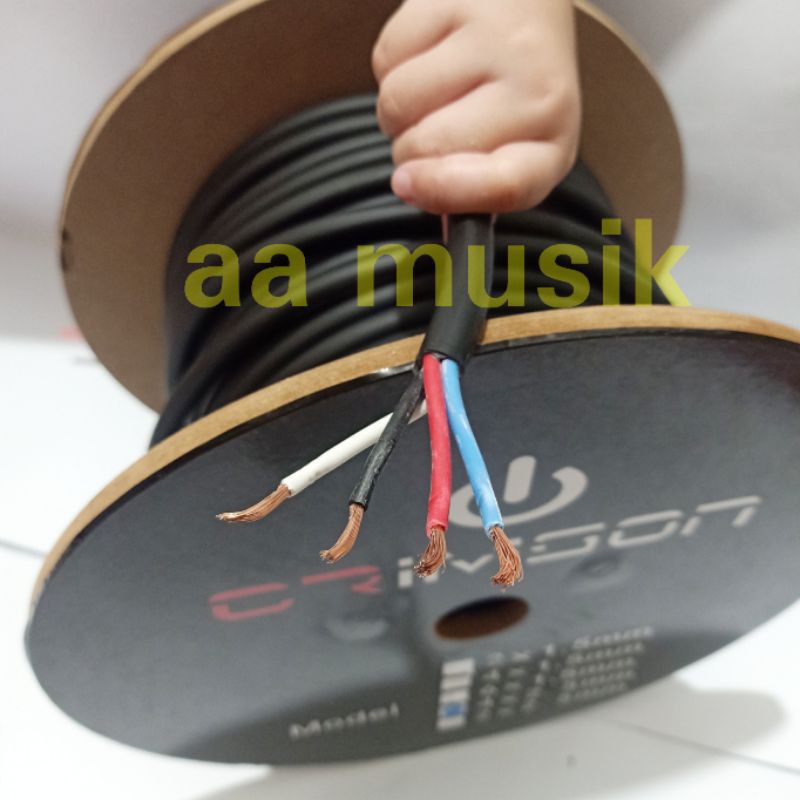 KABEL SPEAKER CRIMSON 4x2,5 JUAL PER METER SERABUT TEMBAGA KABEL ISI 4