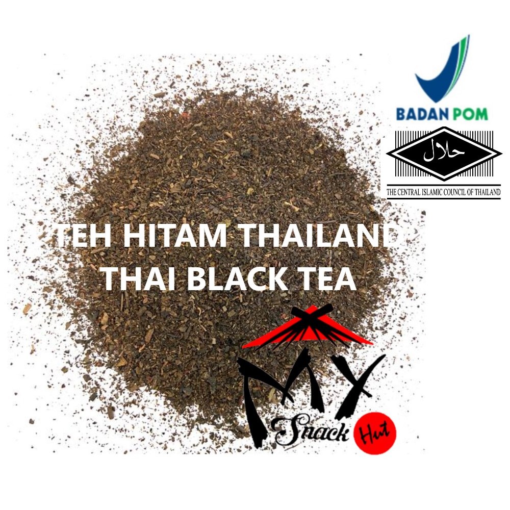 

THAI BLACK TEA 10GR - RED TEA LEAVES LEAF - DAUN TEH MERAH HITAM KERING IMPORT THAILAND HALAL