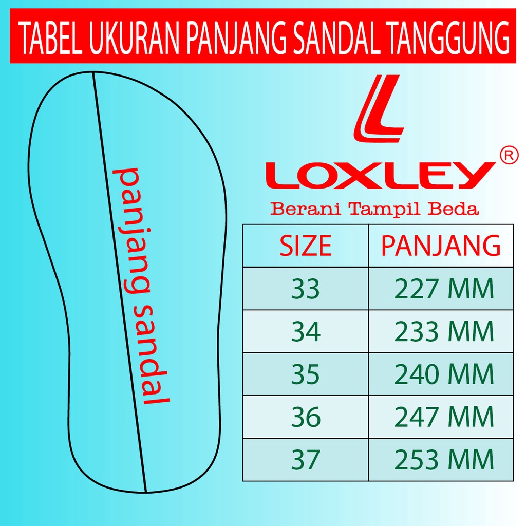 Sandal anak tanggung pria LOXLEY CANON TP Hitam - Biru Tua Size 33-37