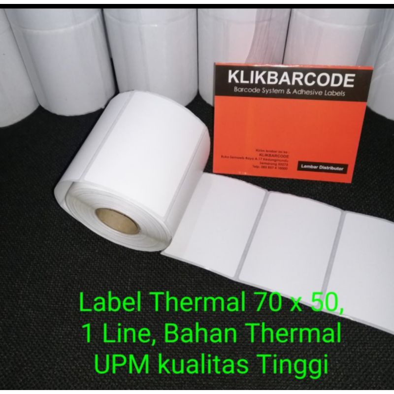 

LABEL KERTAS STIKER BARCODE THERMAL 70X50 ISI 400PCS