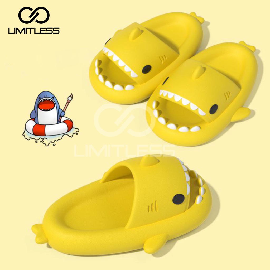 Sandal Slop Anak Hiu Terbaru Sendal Baby Shark Anak Slip On Lucu Empuk Sandal Ikan Anak Selop