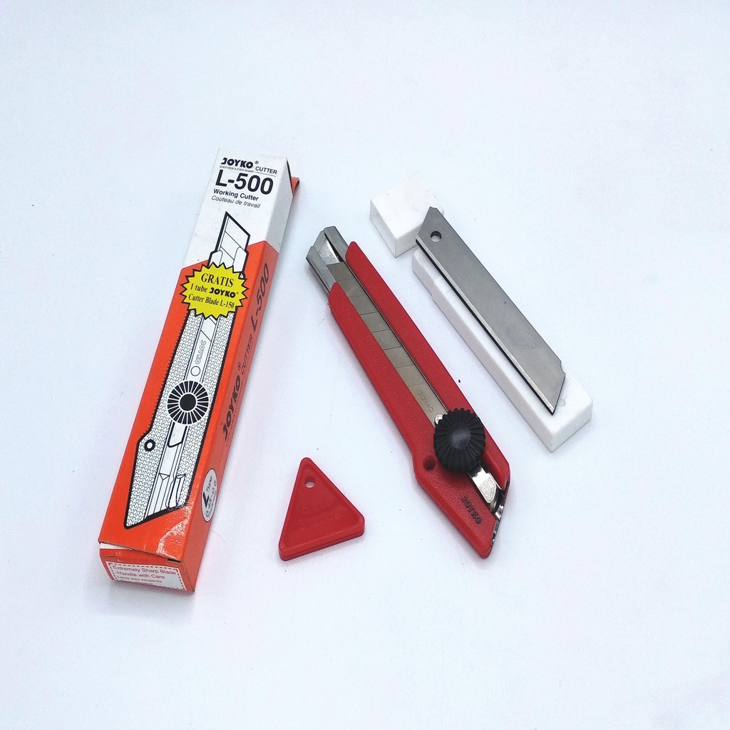 

Cutter Besar JOYKO L-500 Cuter BONUS Isi 5 pc Pisau Pemotong Silet SGE1