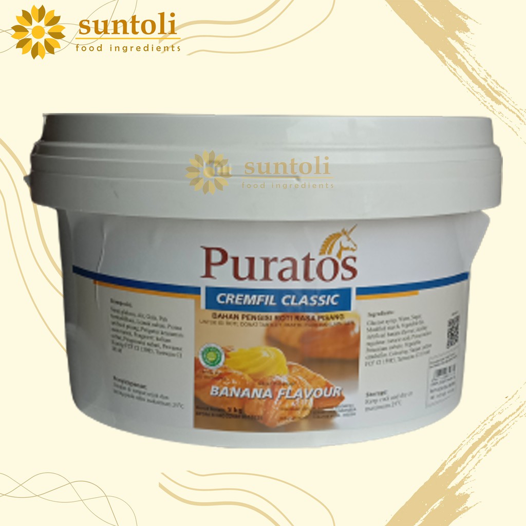 

PURATOS CREMFIL CLASSIC BANANA / Filling Siap Pakai Rasa Pisang - 5 kg