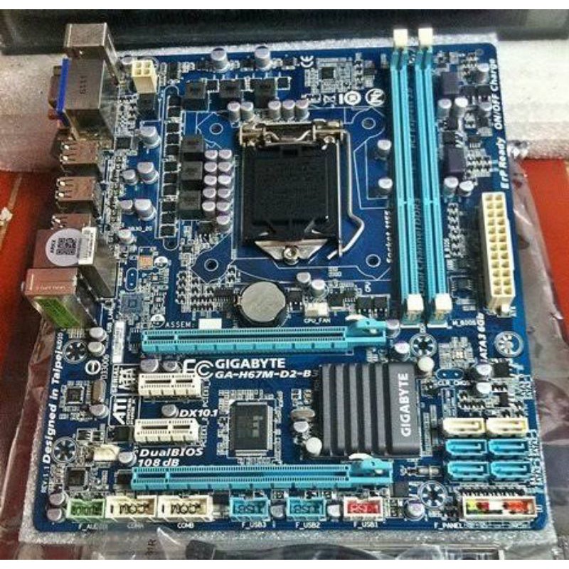 Obraal Motherboard Gigabyte H67 Soket 1155 Support Ivy Sata3