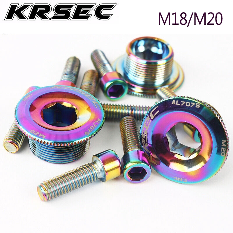 KRSEC M15/M18/M20 Crank Cover MTB Crankset Screw Cap Bolt Bicycle Accessories