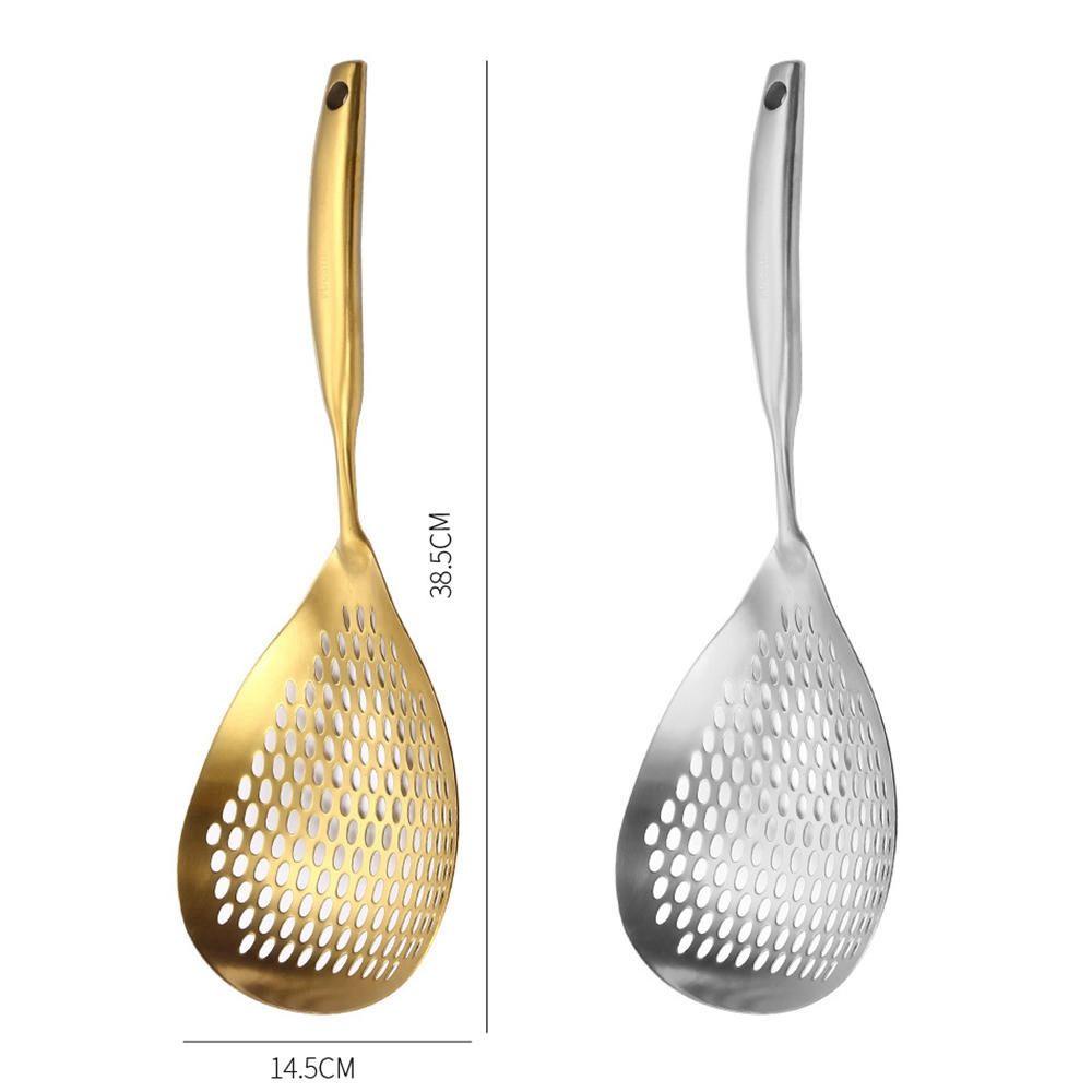 【 ELEGANT 】 Skimmer Slotted Ladle Fat Oil Skim French Fries Alat Dapur Saringan Minyak Mie Saringan Sendok Masak