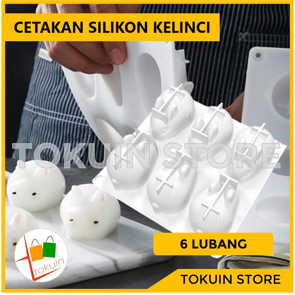 Cetakan Kue Silikon Kelinci Bunny Rabbit Silicon Mold Jelly Puding Es