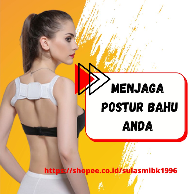 Alat Terapi Penegak Punggung Korset Kesehatan Postur Back Corrector Putih Punggung Back Shoulder