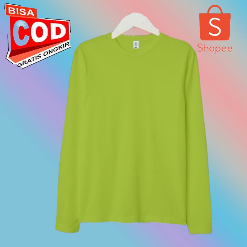 BAJU TANGAN PANJANG WANITA KAOS POLOS LENGAN PANJANG CEWEK PAKAIAN LONGSLEEVE TSHIRT DISTRO FASHION 