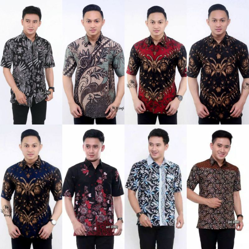 KEMEJA BATIK HEM PRIA SIZE  M L XL XXL