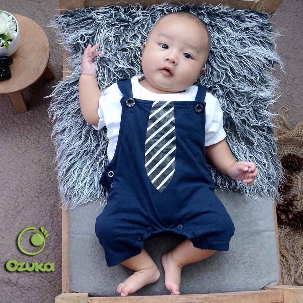 Baju Bayi Laki Laki 0 3 6 Bulan Baju Kodok Bayi Baru Lahir Newborn Lucu Dasi Jumper Ozuka