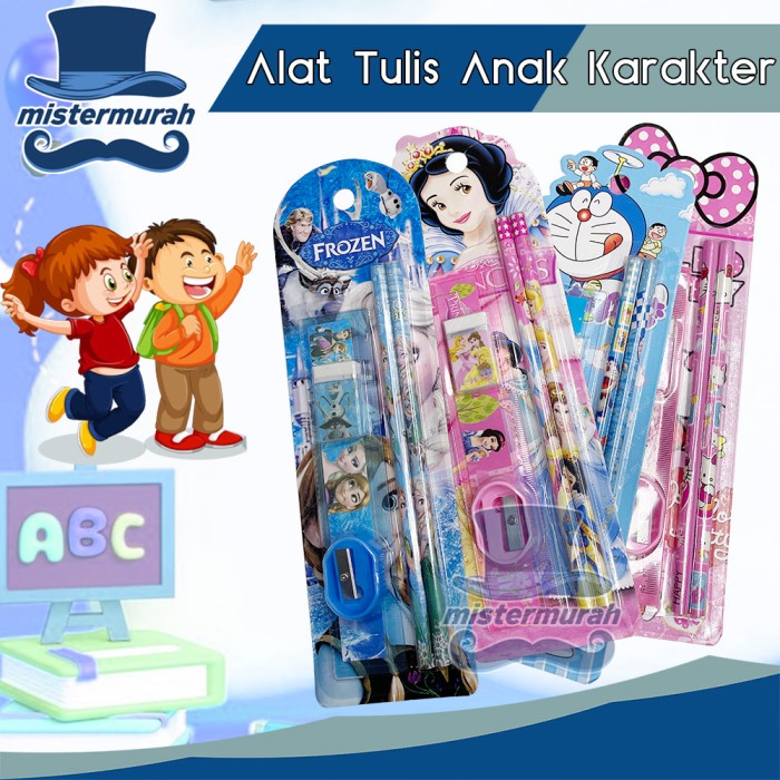 

Paket Alat Tulis Set Anak Karakter Pensil Pen Souvenir ATK Ulang Tahun - Motif Cewek