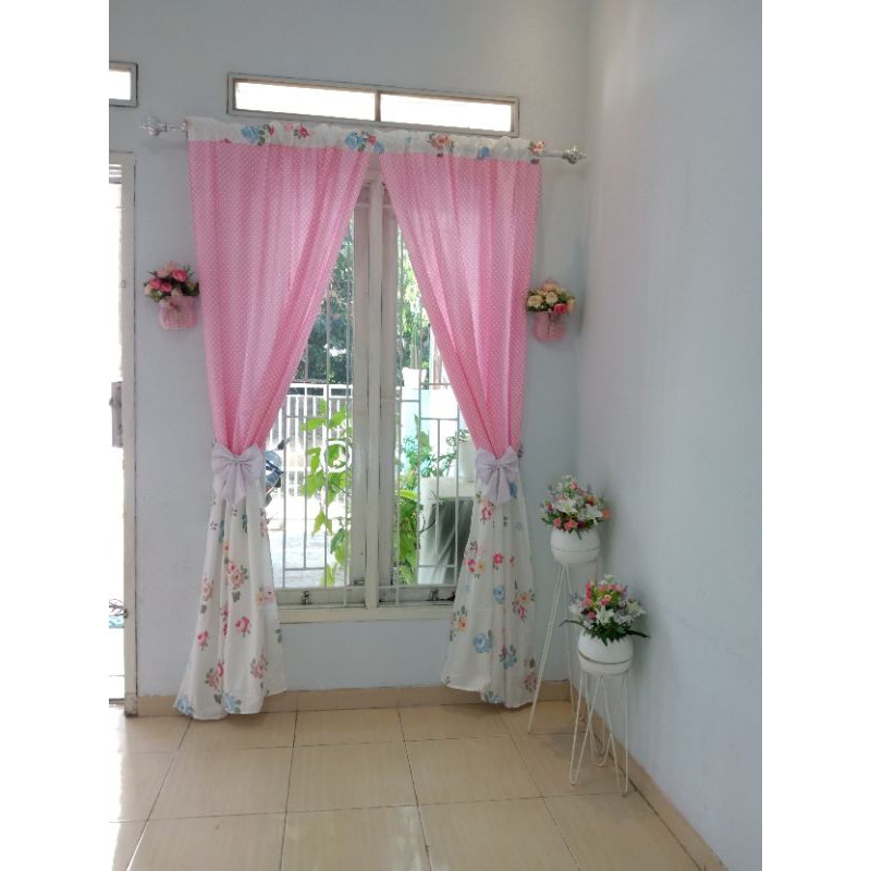 gorden shabby pink kombinasi