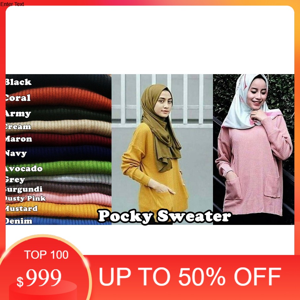 Baju Rajut Pocky Sweater Premium Tebal