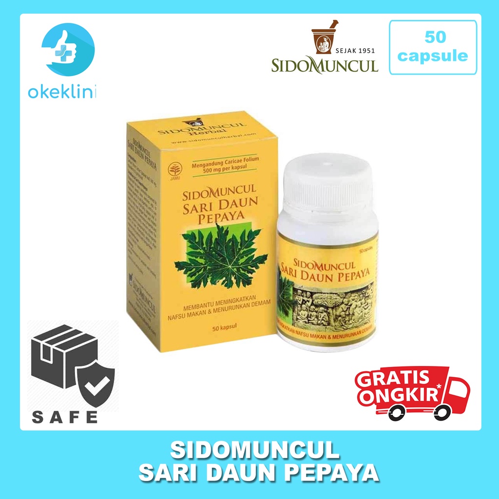 

Sido Muncul Sari Daun Pepaya 50 Kapsul Untuk Demam Berdarah Malaria