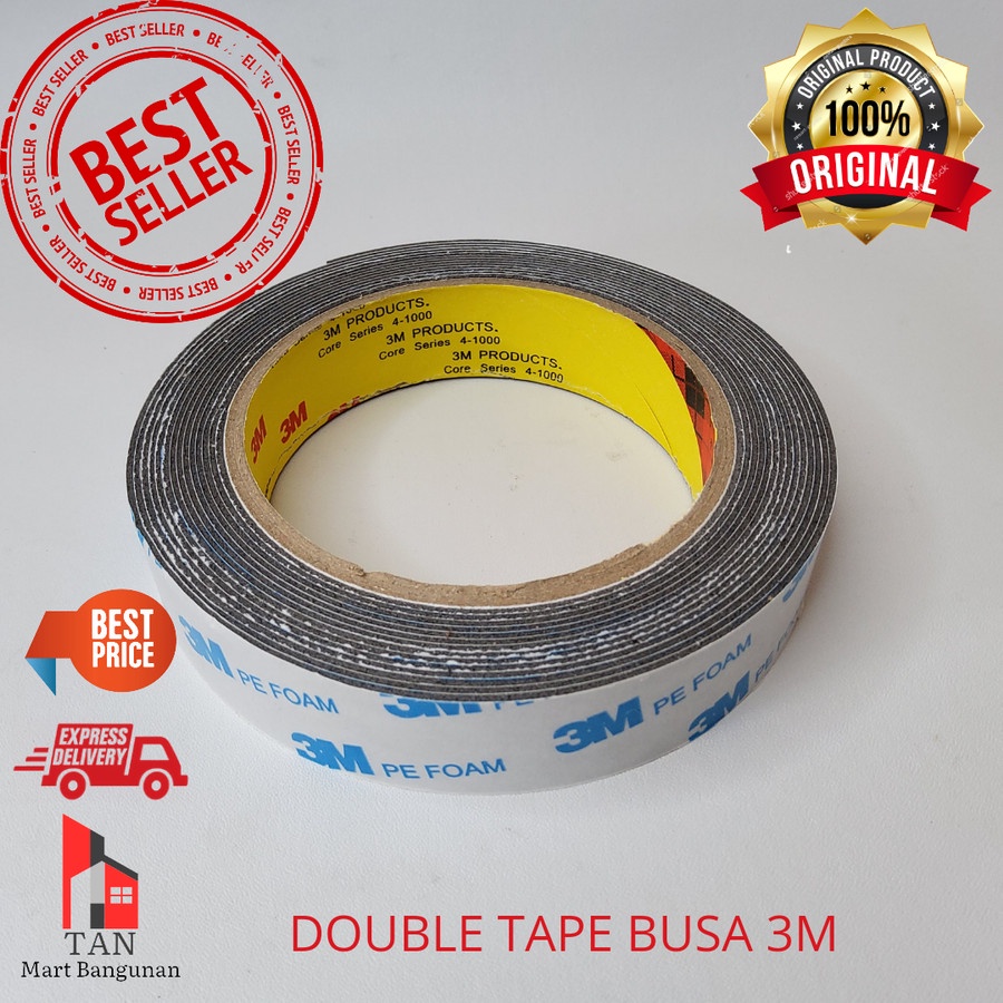 

Double Tape Busa 3m Lakban busa Double tape Foam MURAH