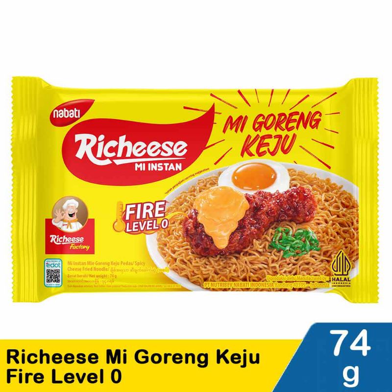 

richeese nabati mie goreng keju level 0 | mie instant