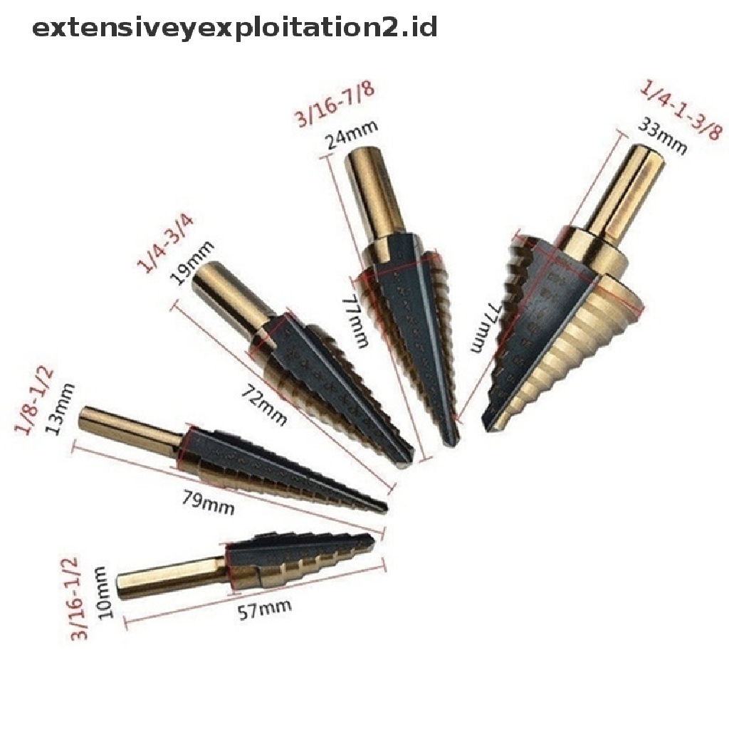 (Hotter) 1/3/5pcs 50ukuran Hss Cobalt Multiple Hole Saw Drill Bit