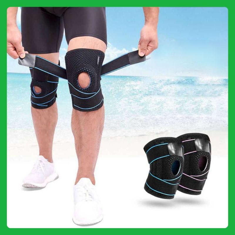 Alat Penyangga Lutut - Deker Lutut - Pelindung lutut - Terapi nyeri Lutut -kneepad - sepeda - volly