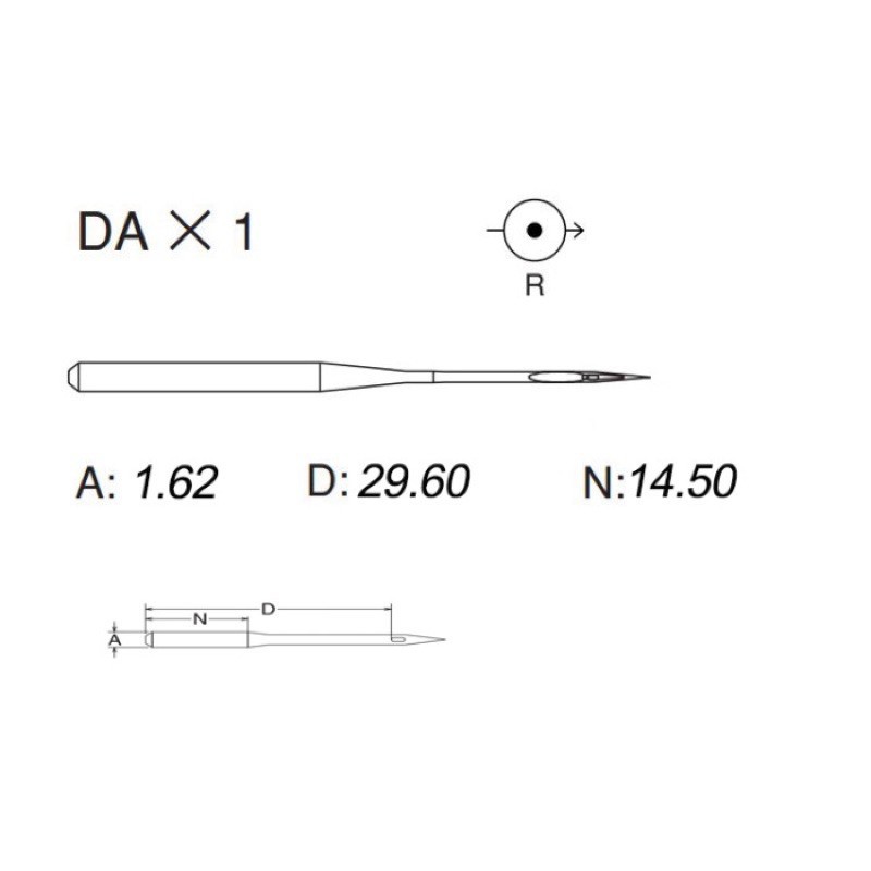 Jarum DAx1 ORGAN Needle DA x 1 / DAx1 Mesin Jahit Tradisional Klasik Industri